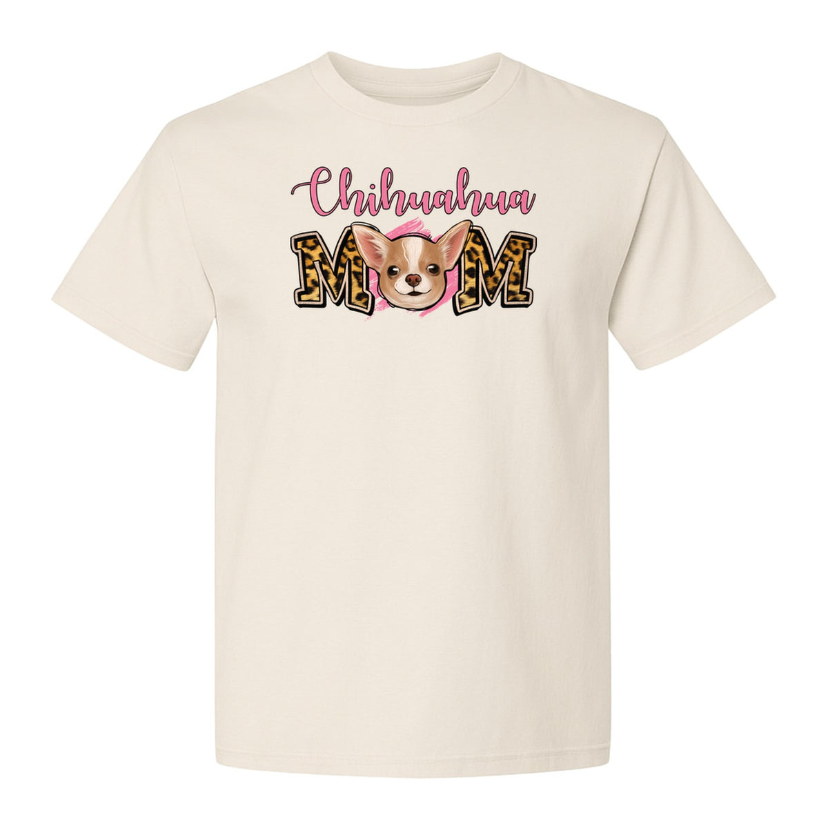 Chihuahua Mom T-Shirt, Leopard Print Dog Lover Gift for Proud Pet Parents