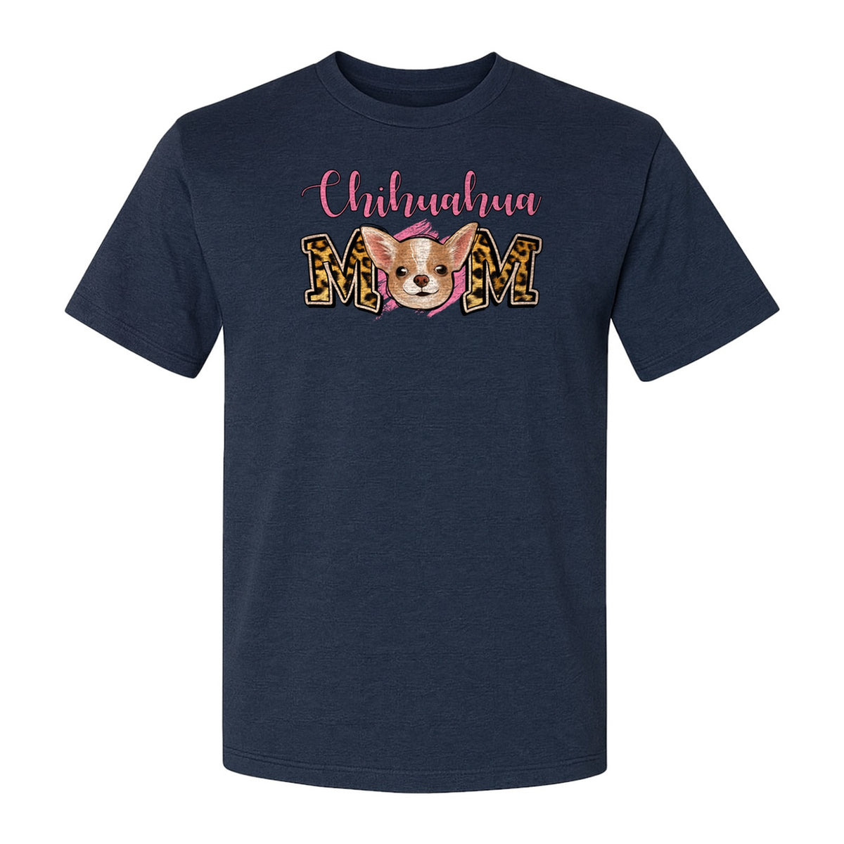 Chihuahua Mom T-Shirt, Leopard Print Dog Lover Gift for Proud Pet Parents