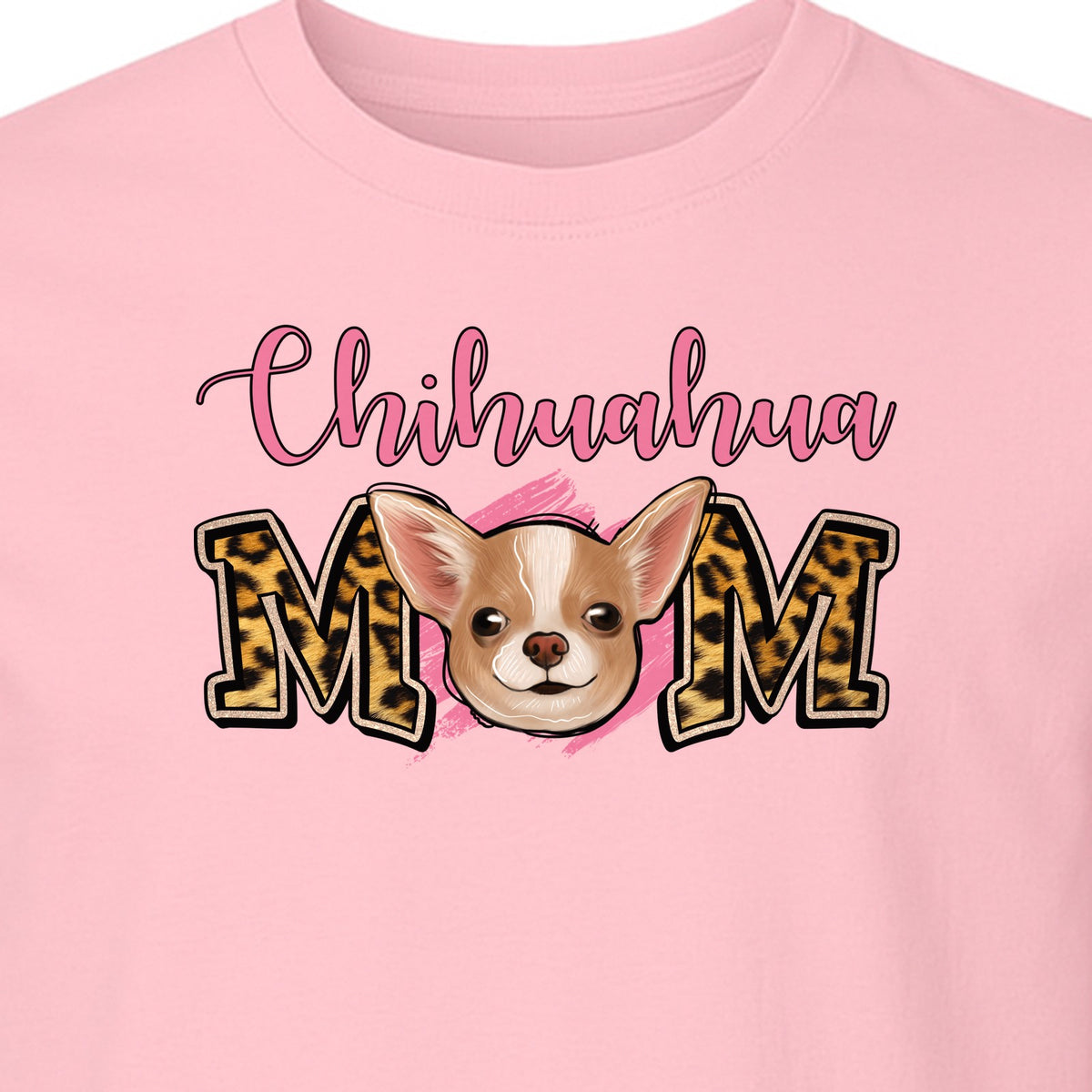 Chihuahua Mom T-Shirt, Leopard Print Dog Lover Gift for Proud Pet Parents