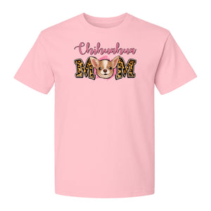 Chihuahua Mom T-Shirt, Leopard Print Dog Lover Gift for Proud Pet Parents