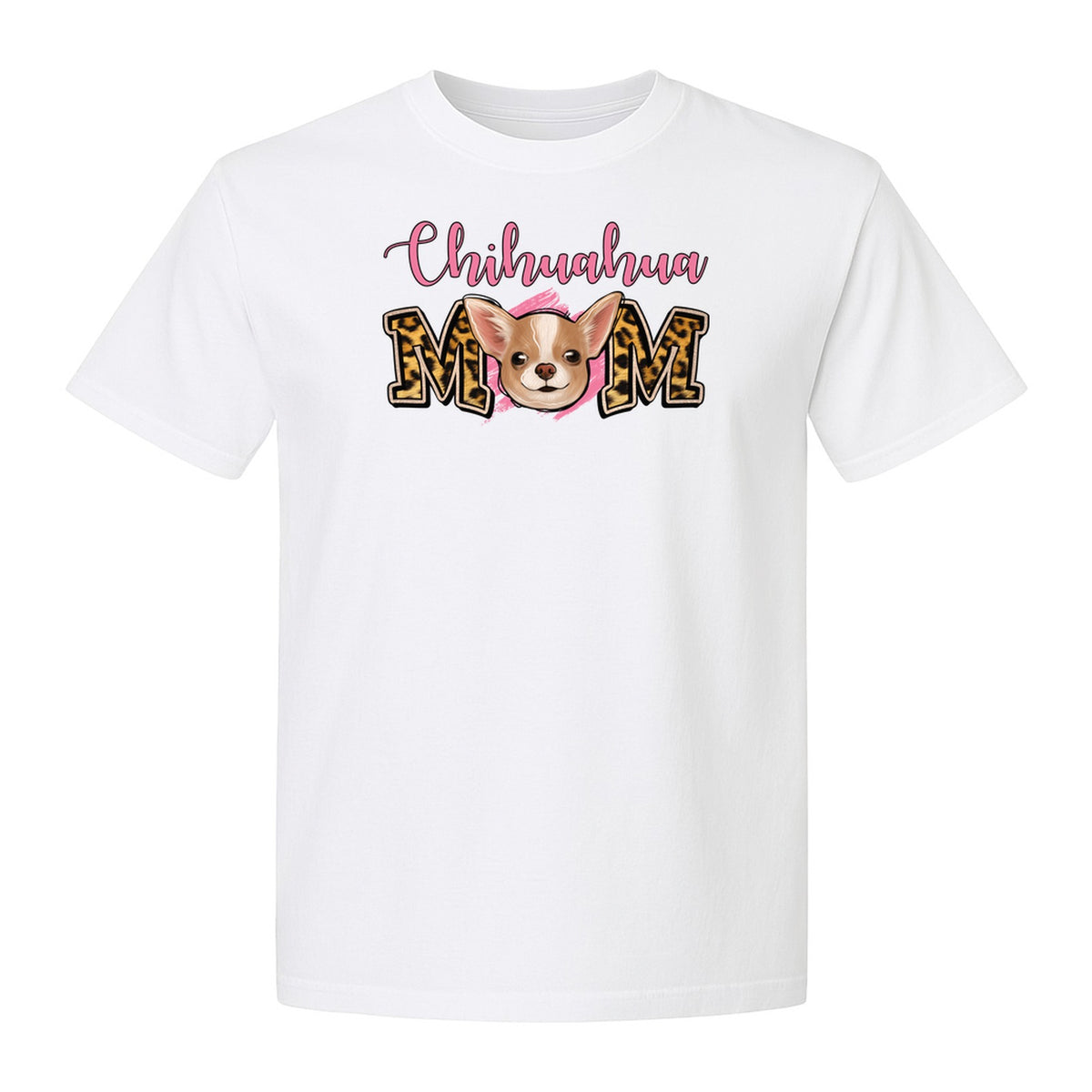 Chihuahua Mom T-Shirt, Leopard Print Dog Lover Gift for Proud Pet Parents