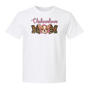 Chihuahua Mom T-Shirt, Leopard Print Dog Lover Gift for Proud Pet Parents