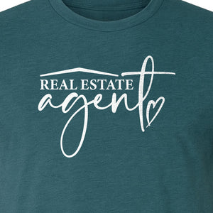 Real Estate Agent T-Shirt, Script Career Quote Design for Property Professionals and Closing Day