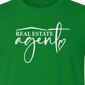 Real Estate Agent T-Shirt, Script Career Quote Design for Property Professionals and Closing Day