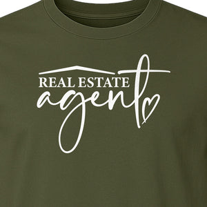 Real Estate Agent T-Shirt, Script Career Quote Design for Property Professionals and Closing Day