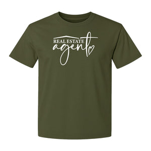 Real Estate Agent T-Shirt, Script Career Quote Design for Property Professionals and Closing Day