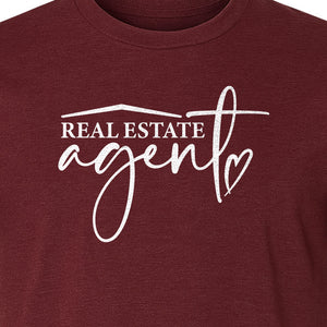 Real Estate Agent T-Shirt, Script Career Quote Design for Property Professionals and Closing Day