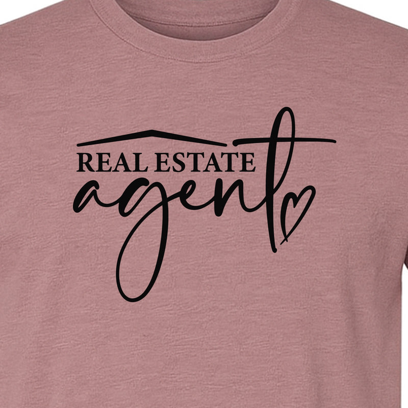 Real Estate Agent T-Shirt, Script Career Quote Design for Property Professionals and Closing Day