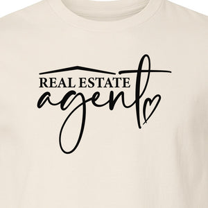 Real Estate Agent T-Shirt, Script Career Quote Design for Property Professionals and Closing Day