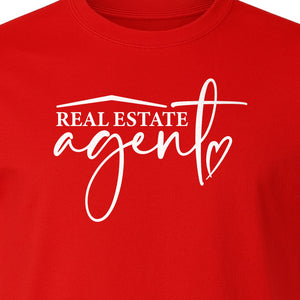 Real Estate Agent T-Shirt, Script Career Quote Design for Property Professionals and Closing Day