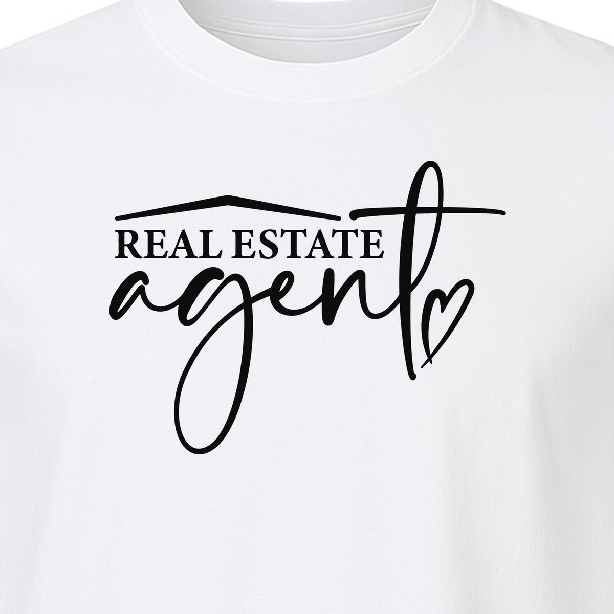 Real Estate Agent T-Shirt, Script Career Quote Design for Property Professionals and Closing Day