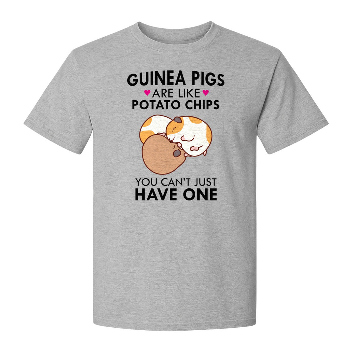 Guinea Pig T-Shirt, Funny Potato Chips Quote for Pet Lovers and Animal Fans