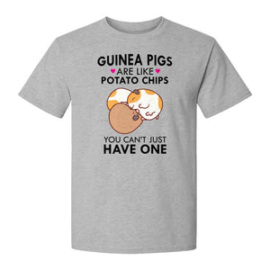 Guinea Pig T-Shirt, Funny Potato Chips Quote for Pet Lovers and Animal Fans