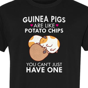 Guinea Pig T-Shirt, Funny Potato Chips Quote for Pet Lovers and Animal Fans