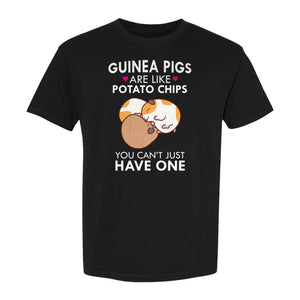 Guinea Pig T-Shirt, Funny Potato Chips Quote for Pet Lovers and Animal Fans
