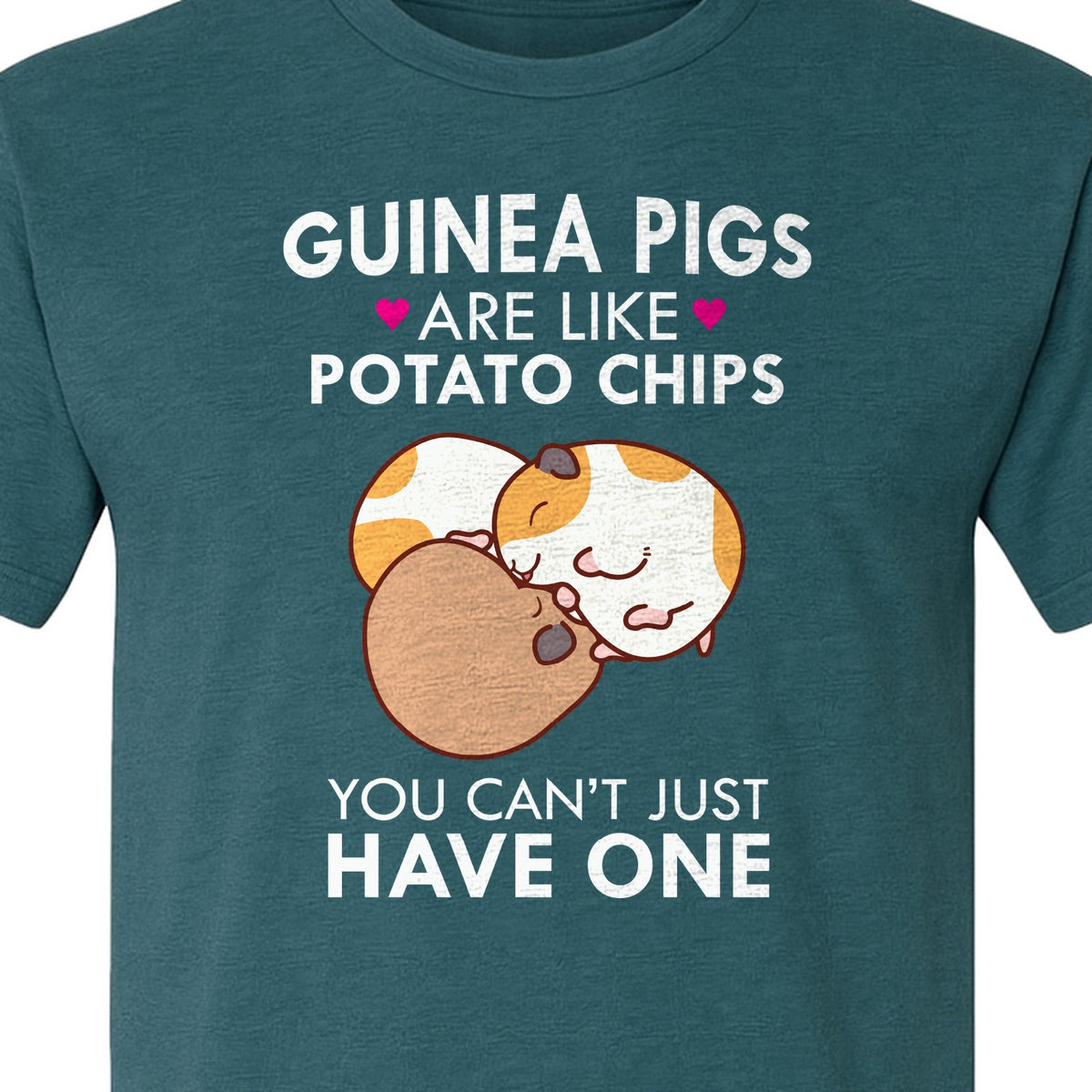 Guinea Pig T-Shirt, Funny Potato Chips Quote for Pet Lovers and Animal Fans