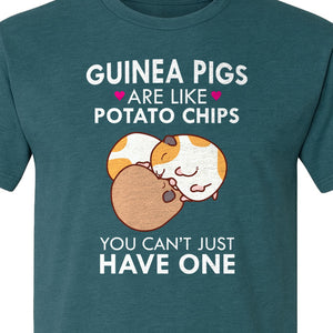 Guinea Pig T-Shirt, Funny Potato Chips Quote for Pet Lovers and Animal Fans