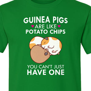 Guinea Pig T-Shirt, Funny Potato Chips Quote for Pet Lovers and Animal Fans