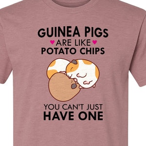 Guinea Pig T-Shirt, Funny Potato Chips Quote for Pet Lovers and Animal Fans