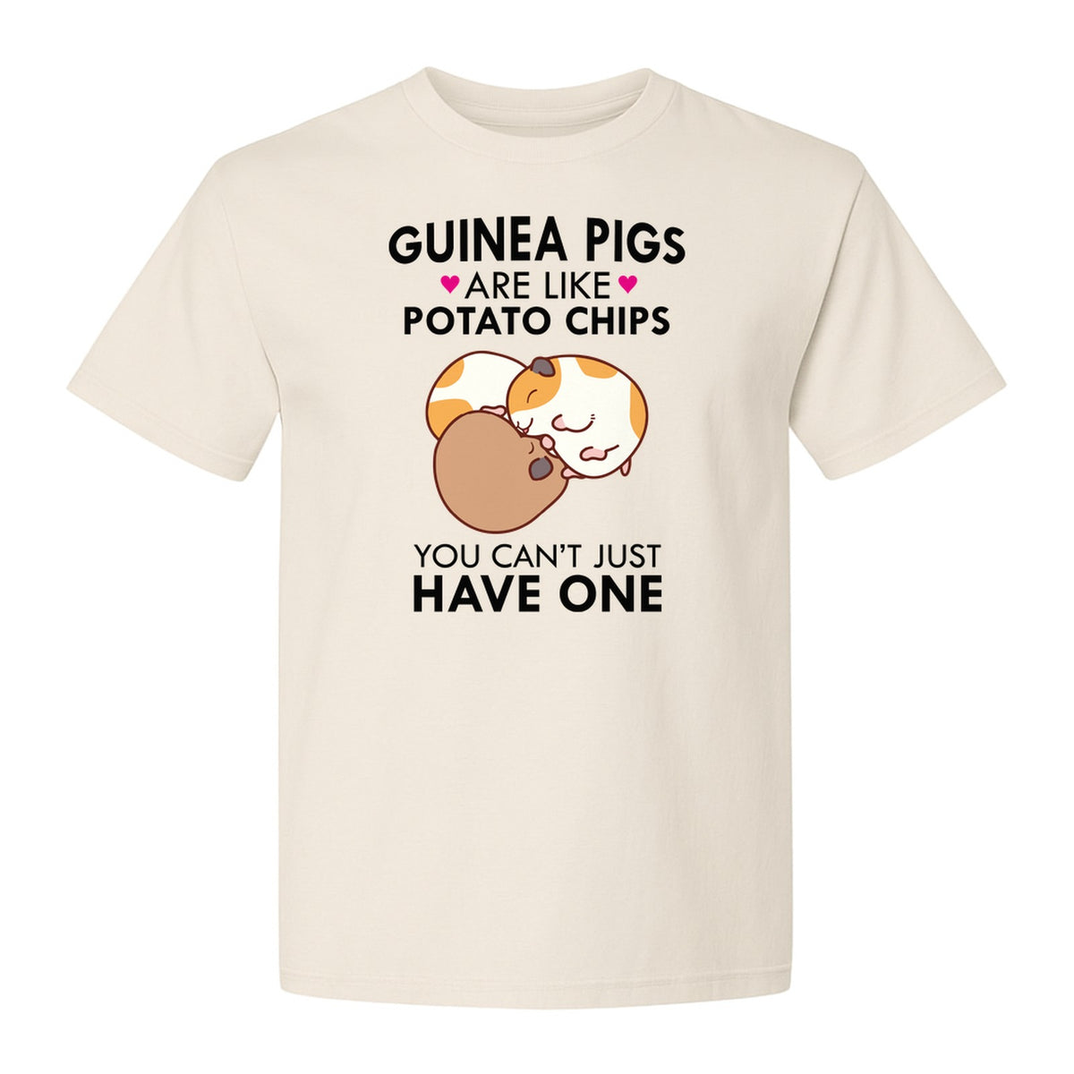 Guinea Pig T-Shirt, Funny Potato Chips Quote for Pet Lovers and Animal Fans