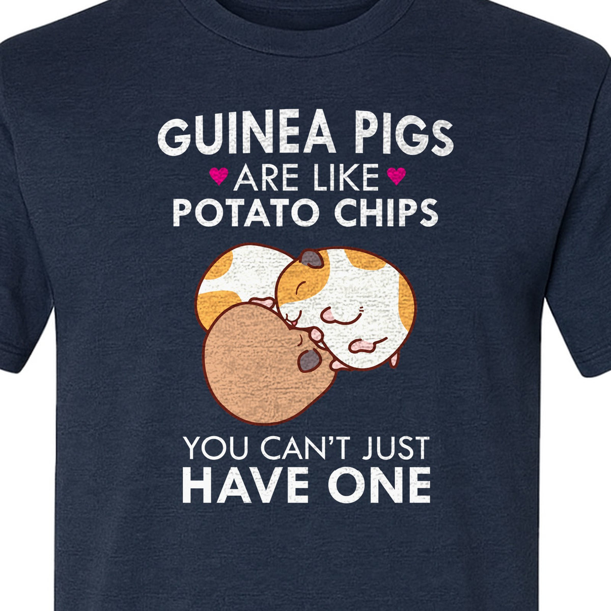Guinea Pig T-Shirt, Funny Potato Chips Quote for Pet Lovers and Animal Fans