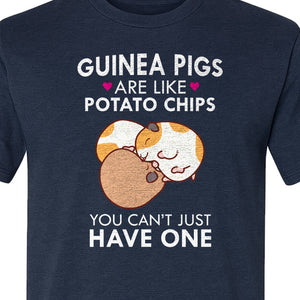 Guinea Pig T-Shirt, Funny Potato Chips Quote for Pet Lovers and Animal Fans