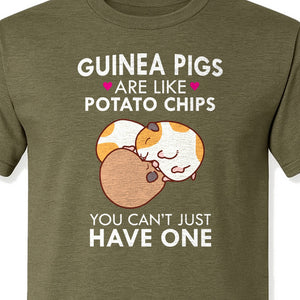 Guinea Pig T-Shirt, Funny Potato Chips Quote for Pet Lovers and Animal Fans