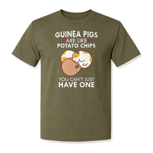 Guinea Pig T-Shirt, Funny Potato Chips Quote for Pet Lovers and Animal Fans