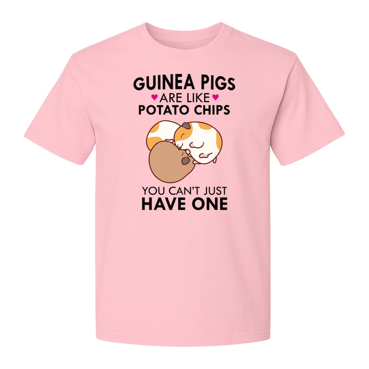 Guinea Pig T-Shirt, Funny Potato Chips Quote for Pet Lovers and Animal Fans