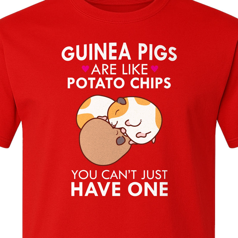 Guinea Pig T-Shirt, Funny Potato Chips Quote for Pet Lovers and Animal Fans