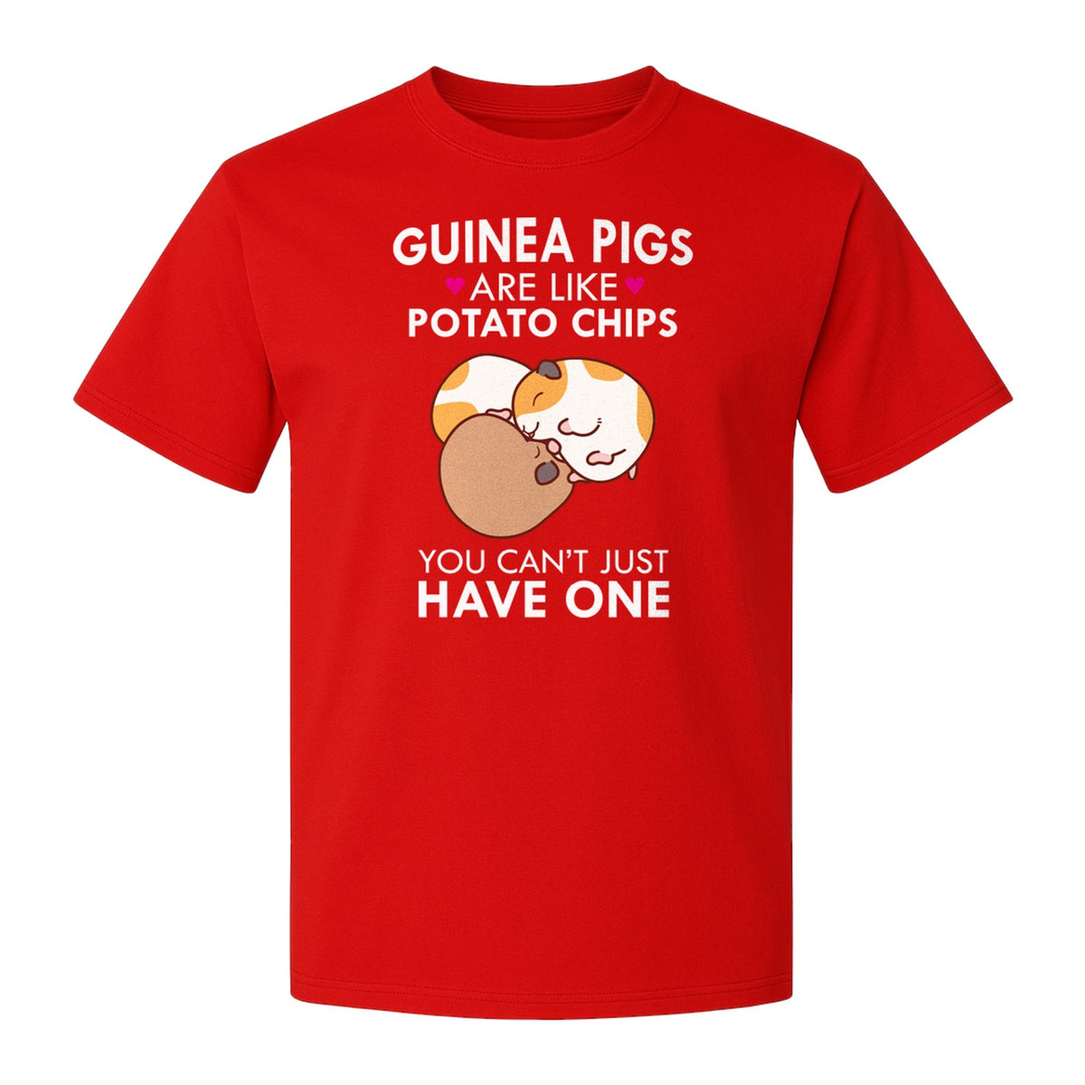Guinea Pig T-Shirt, Funny Potato Chips Quote for Pet Lovers and Animal Fans