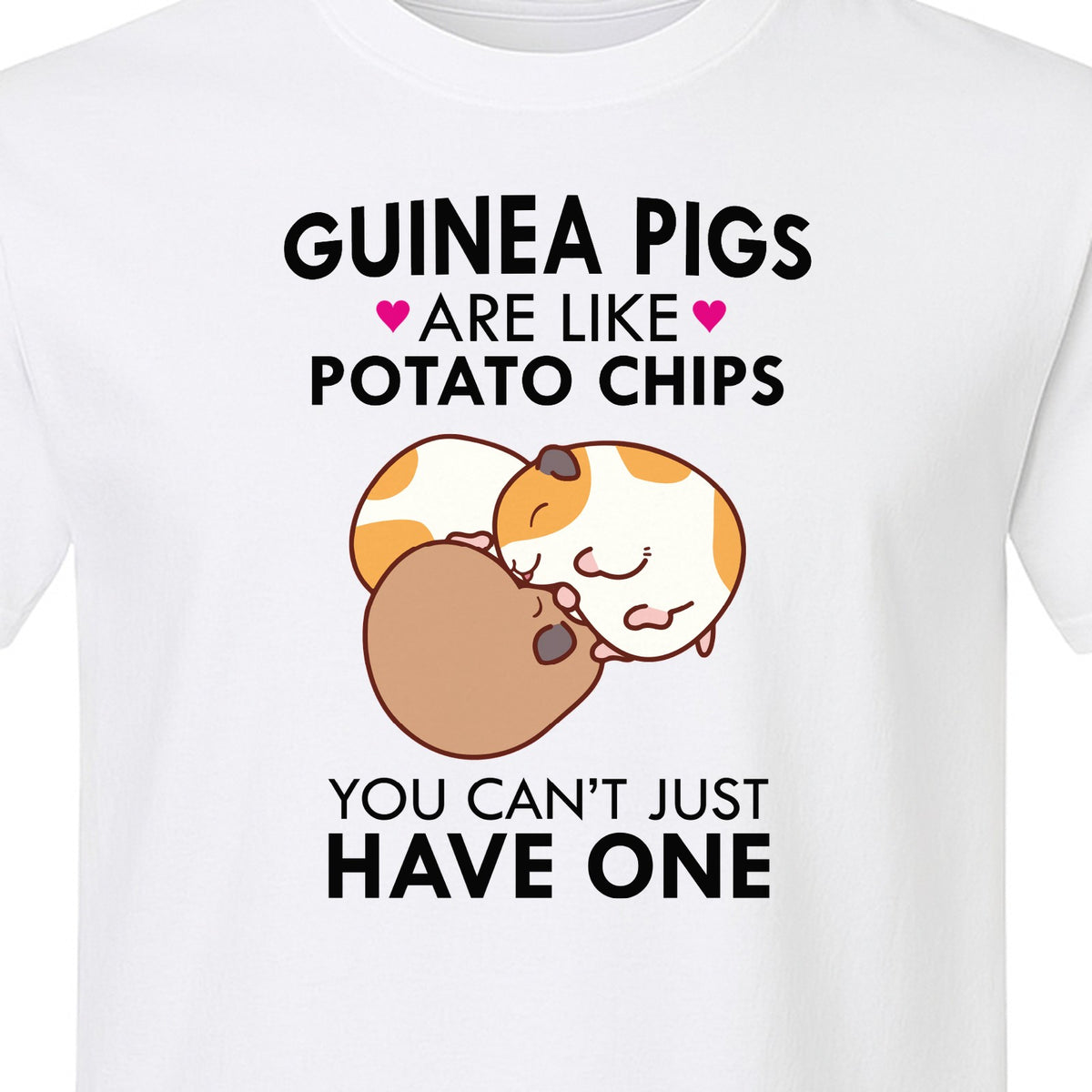 Guinea Pig T-Shirt, Funny Potato Chips Quote for Pet Lovers and Animal Fans
