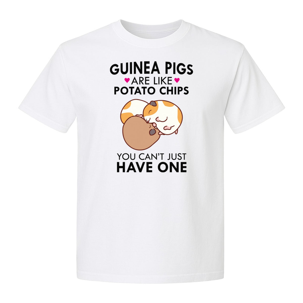 Guinea Pig T-Shirt, Funny Potato Chips Quote for Pet Lovers and Animal Fans