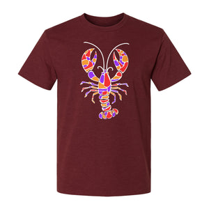 Lobster Mosaic T-Shirt, Colorful Crustacean Graphic for Seafood Lovers and Ocean Fans