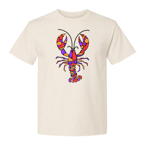 Lobster Mosaic T-Shirt, Colorful Crustacean Graphic for Seafood Lovers and Ocean Fans
