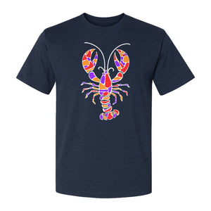 Lobster Mosaic T-Shirt, Colorful Crustacean Graphic for Seafood Lovers and Ocean Fans