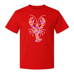Lobster Mosaic T-Shirt, Colorful Crustacean Graphic for Seafood Lovers and Ocean Fans