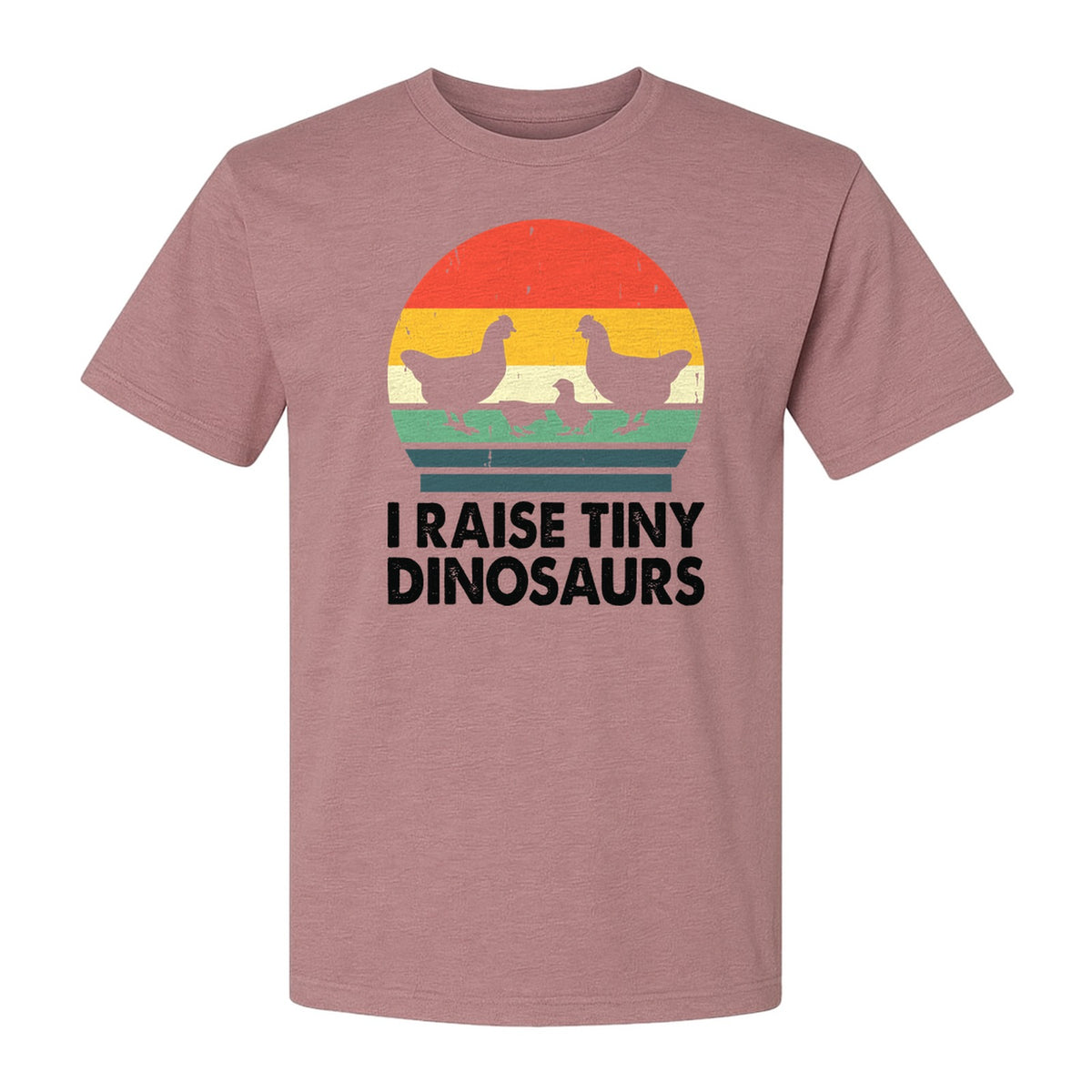 Chicken T-Shirt, I Raise Tiny Dinosaurs Retro Farm Life Graphic for Backyard Flock Owners and Homesteaders