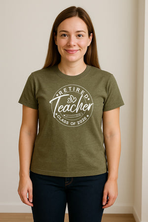 Retired Teacher T-Shirt, Class of 2026 Graduation and Retirement Design for Educators