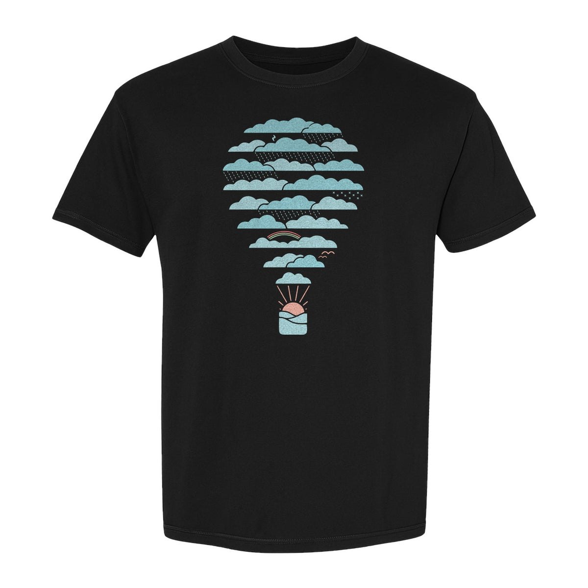Weather Balloon T-Shirt, Cloud Sky Graphic for Adventure Seekers and Travelers