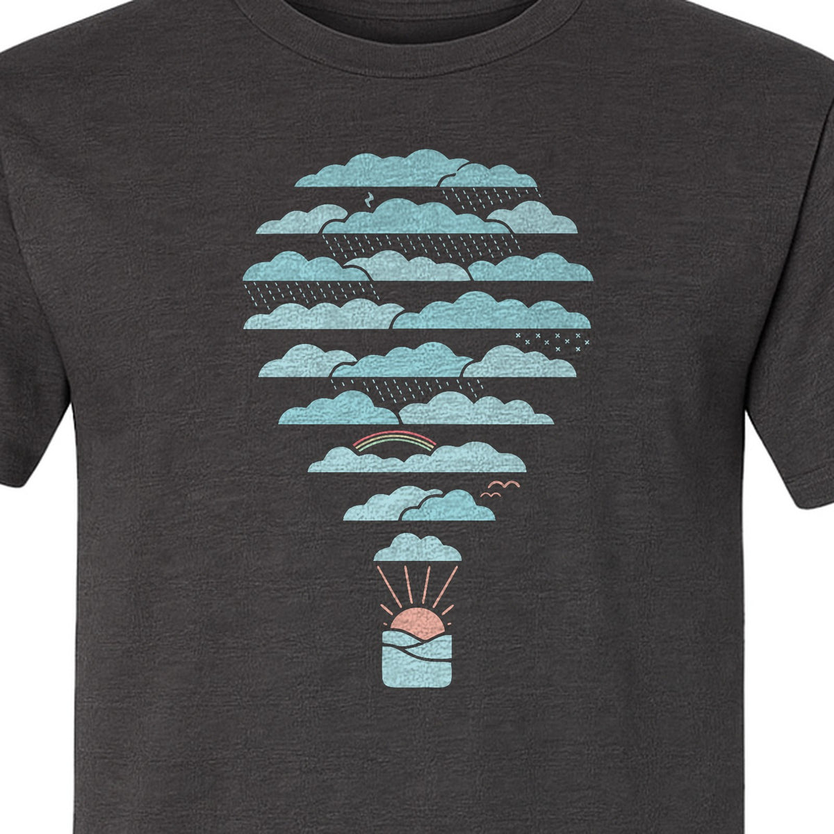 Weather Balloon T-Shirt, Cloud Sky Graphic for Adventure Seekers and Travelers