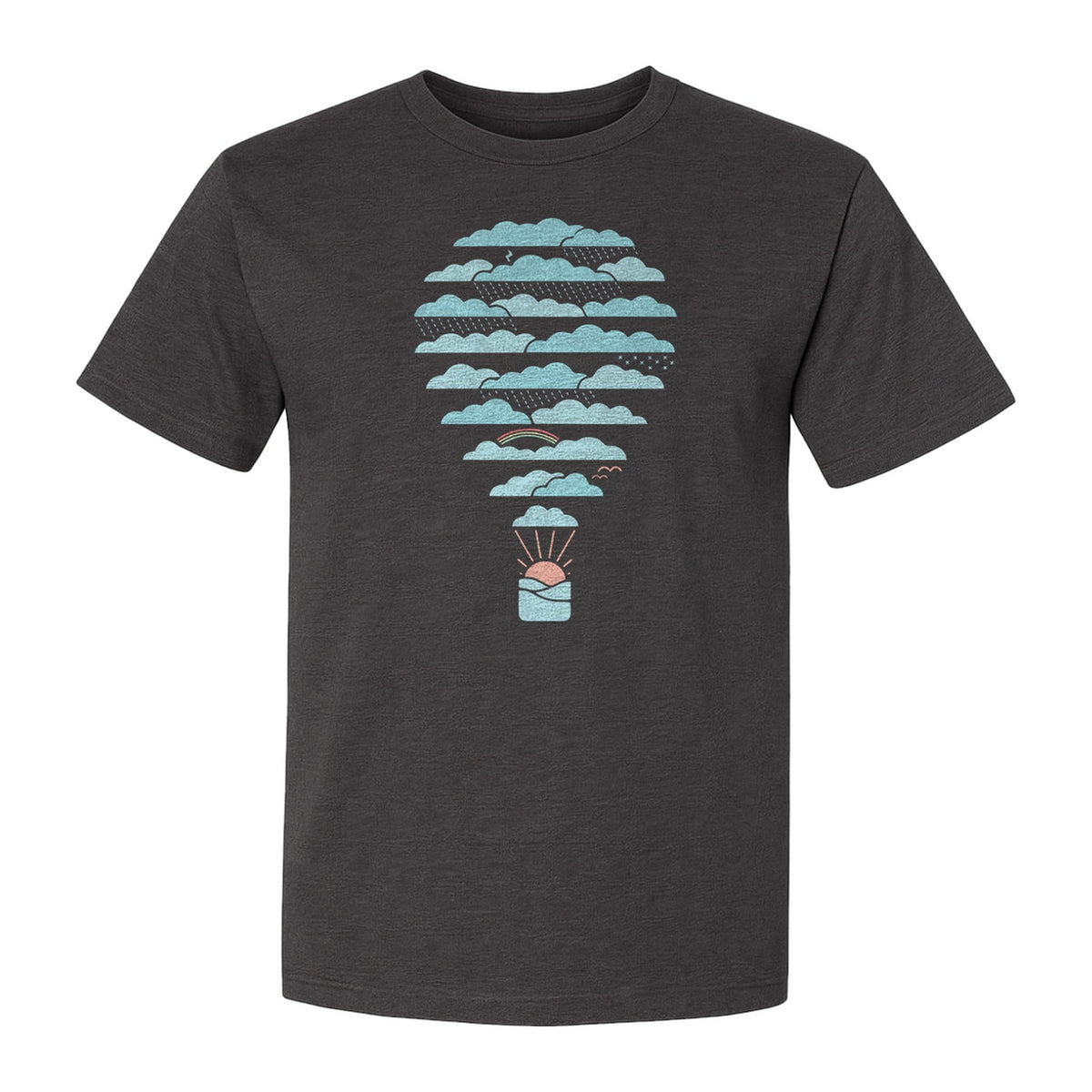 Weather Balloon T-Shirt, Cloud Sky Graphic for Adventure Seekers and Travelers