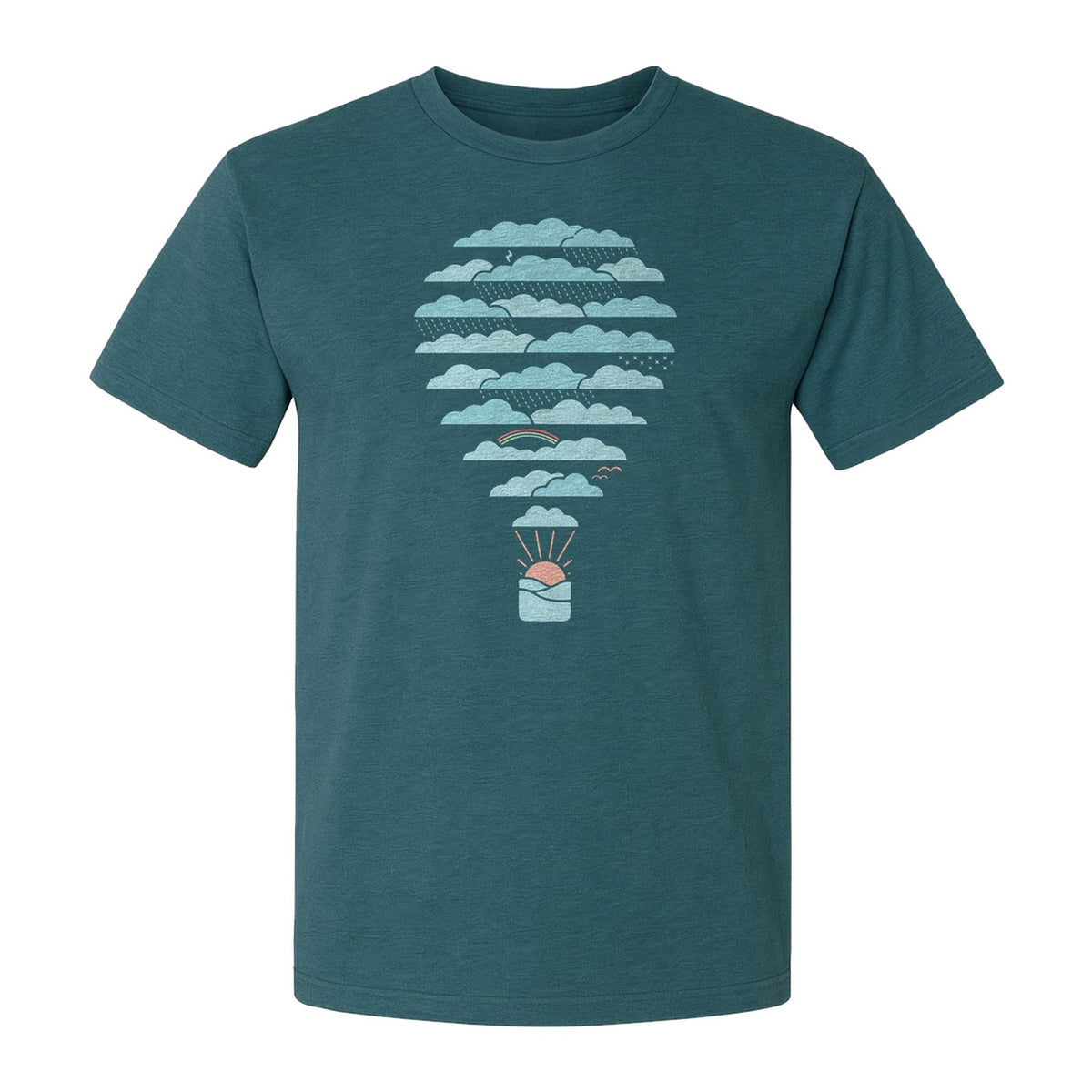 Weather Balloon T-Shirt, Cloud Sky Graphic for Adventure Seekers and Travelers