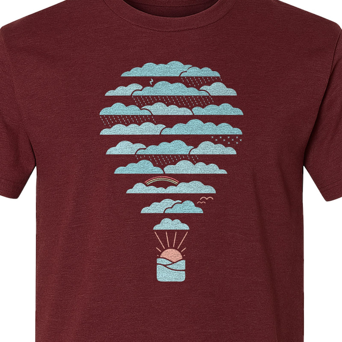 Weather Balloon T-Shirt, Cloud Sky Graphic for Adventure Seekers and Travelers