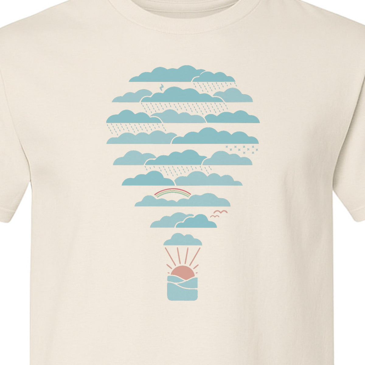 Weather Balloon T-Shirt, Cloud Sky Graphic for Adventure Seekers and Travelers