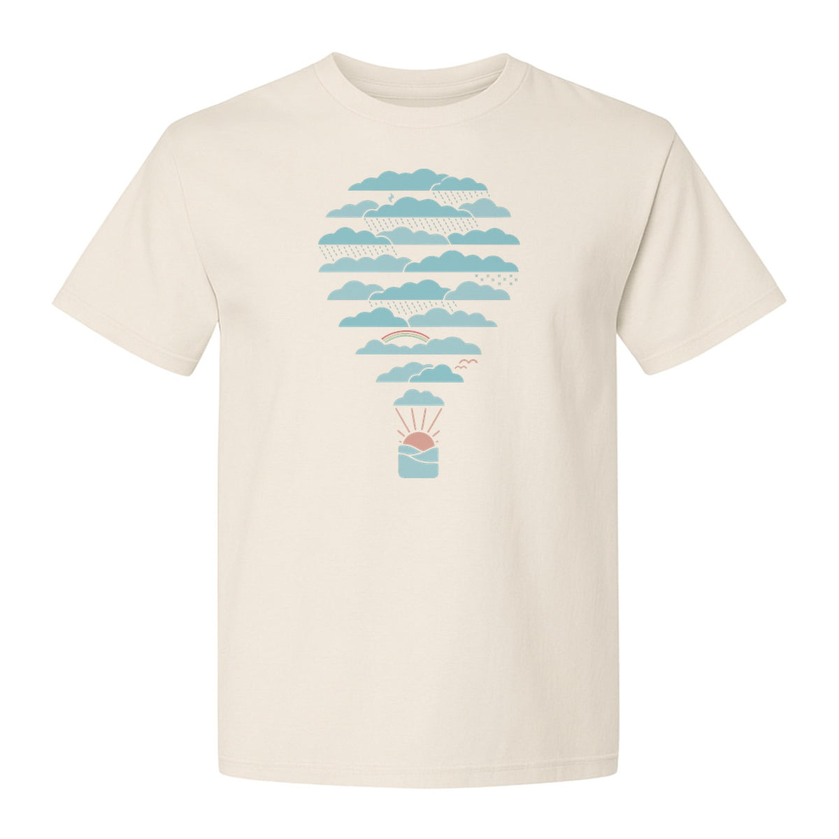 Weather Balloon T-Shirt, Cloud Sky Graphic for Adventure Seekers and Travelers