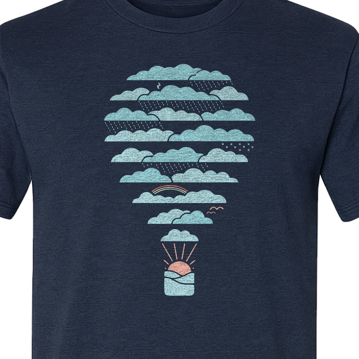 Weather Balloon T-Shirt, Cloud Sky Graphic for Adventure Seekers and Travelers