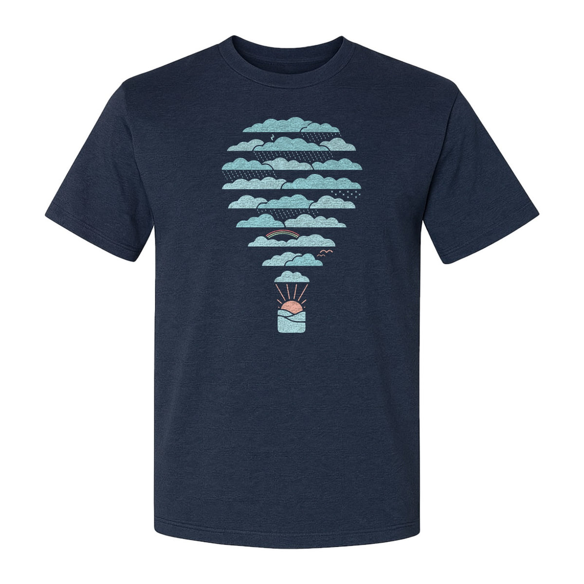 Weather Balloon T-Shirt, Cloud Sky Graphic for Adventure Seekers and Travelers