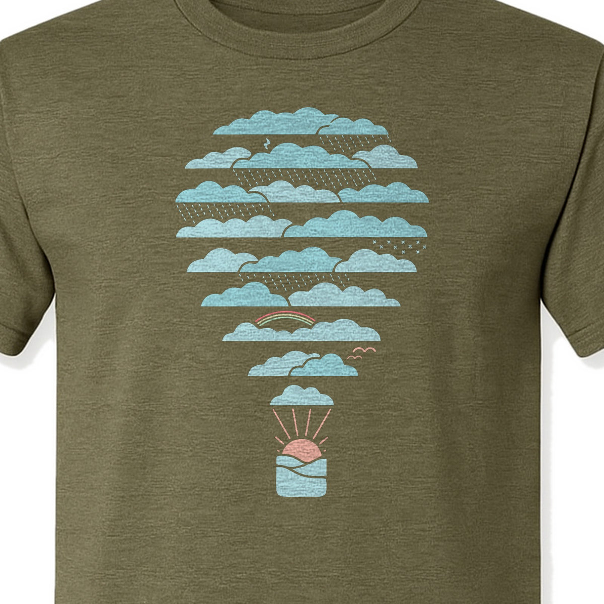 Weather Balloon T-Shirt, Cloud Sky Graphic for Adventure Seekers and Travelers