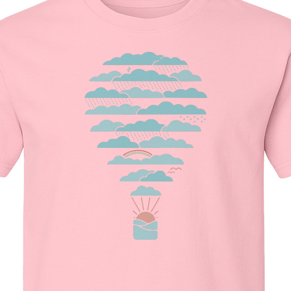 Weather Balloon T-Shirt, Cloud Sky Graphic for Adventure Seekers and Travelers